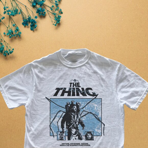 Gildan Other - The Thing Retro 80s Japanese Poster Sci-Fi Horror Movie T-Shirt